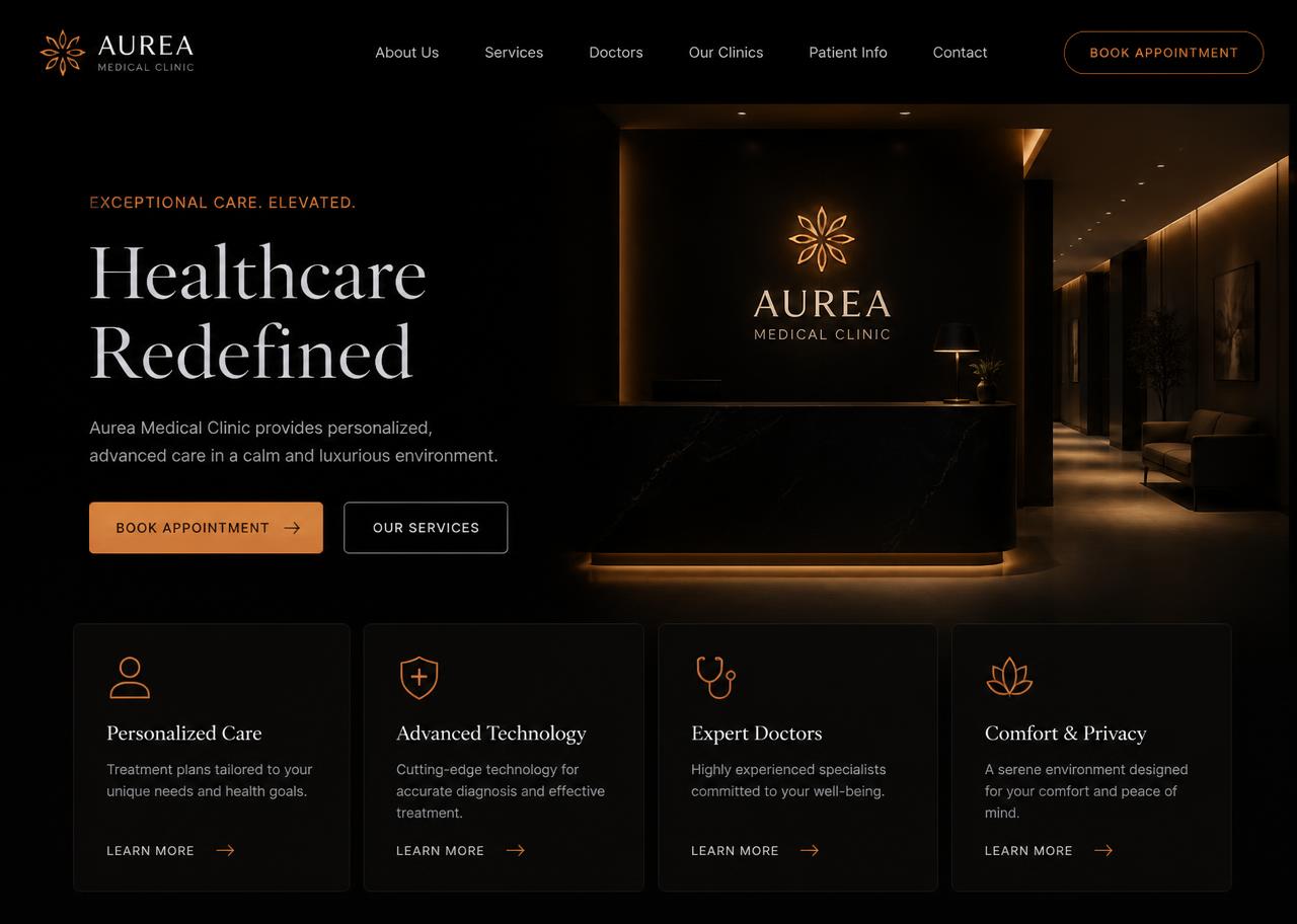 Exemplo de site: Clínica Premium — Saúde