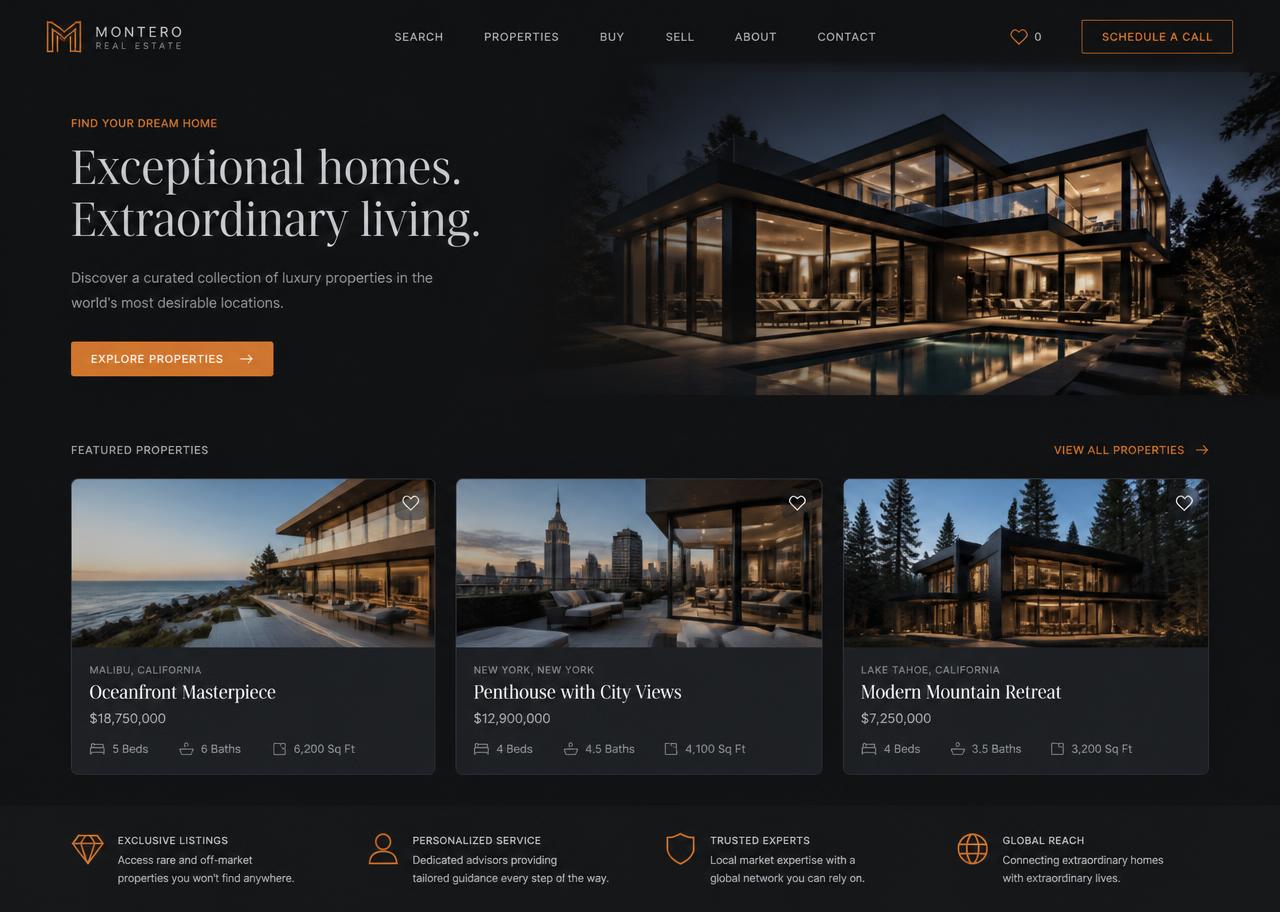 Exemplo de site: Landing Page para Imobiliária — Imobiliário